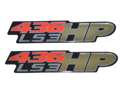 Corvette Fender/Bumper Gel Emblem 436HP LS3