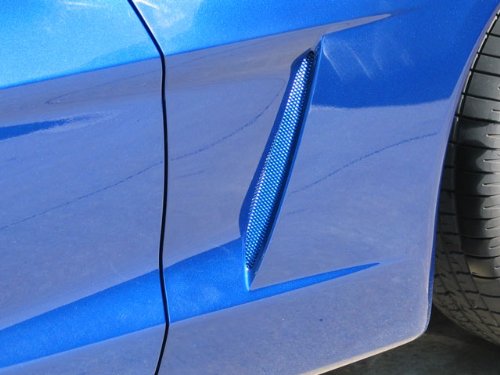 Black Corvette C6 Side Fender Screens