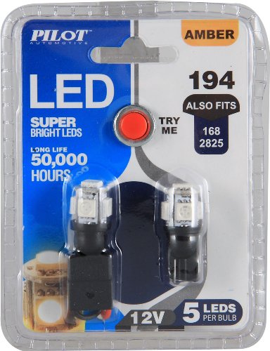 Pilot Automotive (IL-194A-5) Amber 5-SMD LED Dome Light Bulb - 2 Piece