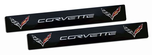 2 x (Pair / Set) BLACK CORVETTE C7 Double Wings Real Aluminum Engine Hood Emblem Badge Nameplate Logo Decal Rare for Chevrolet Chevy Corvette General Motors GM C1 C2 C3 C4 C5 C6 C7 ZR1 ZL1 Z06 FRC LT1 LS3 6.2L Liter LS6 5.7L Z06 LS1 L83 350HP 425HP 427HP 430HP 454HP V8 Coupe Convertible Stingray Dress Crate 05 06 07 08 09 10 11 12 13 2005 2006 2007 2008 2009 2010 2011 2012 2013 (any year model - Universal Fitment)