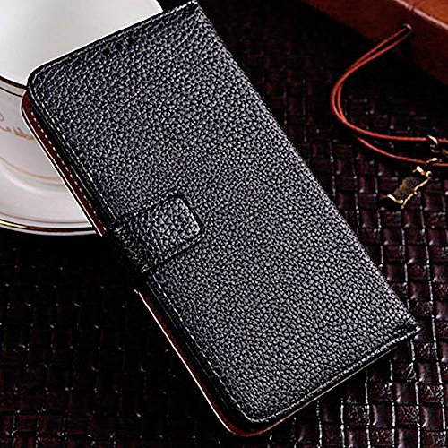 myLife Stylish Black - Classic Design - Koskin Faux Leather (Card, Cash and ID Holder + Magnetic Detachable Closing) Slim Wallet for NEW Galaxy S5 (5G) Smartphone by Samsung (External Rugged Synthetic Leather With Magnetic Clip + Internal Secure Snap In Hard Rubberized Bumper Holder)