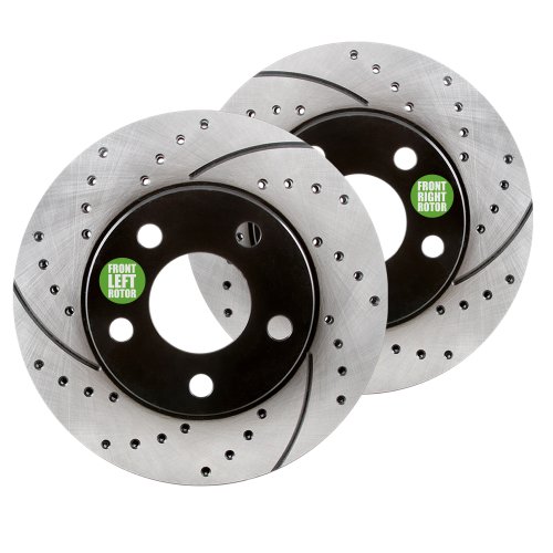 2000 Chevrolet Corvette Approved Performance G20872R - [Front Pair] Premium Performance Drilled and Slotted Disc Brake Rotors