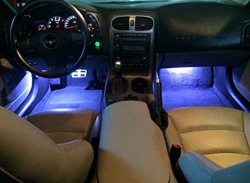 C6 Foot Well Lights Corvette LED COB Chevy FootWell LS2 Z06 GS LS7 z51 White ls
