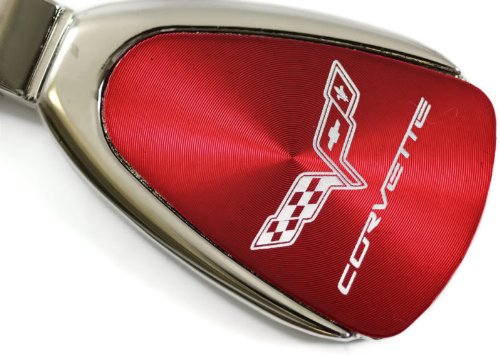 Chevrolet Chevy Corvette C6 Red Teardrop Key Fob Authentic Logo Key Chain Key Ring Keychain Lanyard
