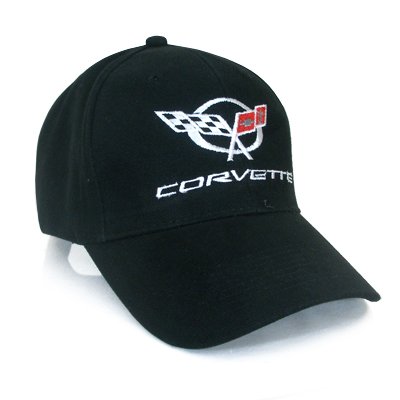 Chevrolet Corvette C5 Logo and Name Black Baseball Cap