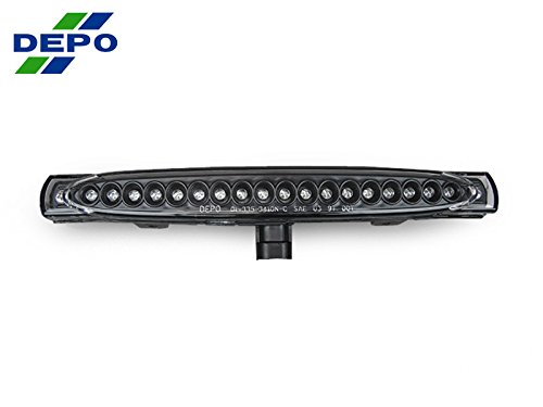 DEPO 1997-2004 Chevrolet Corvette C5 Crystal Smoke Red LED 3rd Brake Light