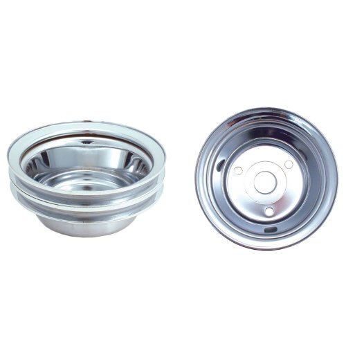 Spectre Performance 4438 Chrome Plated Crankshaft Pulley for Small Block Chevy