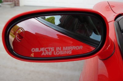 OBJECTS IN MIRROR ARE LOSING decal sticker c5 chevy c6 corvette camaro truck car muscle impala malibu volt cr1 hhr zr1 cobalt