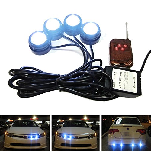 iJDMTOY 4-piece High Power LED Eagle Eyes Knight Rider Lighting Kit For Daytime Running Lights, Driving Fog Lights