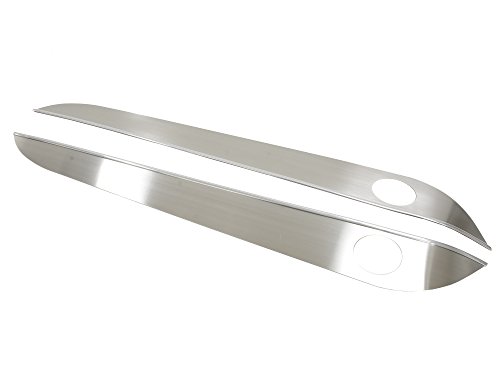 2005-2013 Corvette Door Pael Kick Guards Brushed Stainless Steel