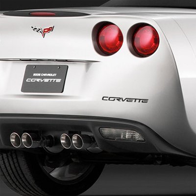 Corvette C6 Rear Bumper Letters Insert, Black
