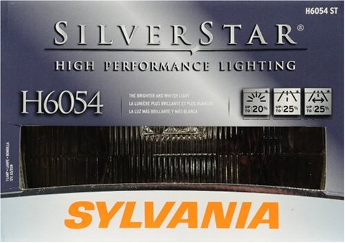 Sylvania H6054 ST SilverStar High Performance Rectangular Halogen Headlight Bulb (Low/High Beam), (Pack of 1)