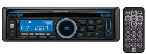 Dual XD6150 AM/FM/CD Receiver with 3.5mm Auxiliary Input, USB Charging Port and Detachable Face