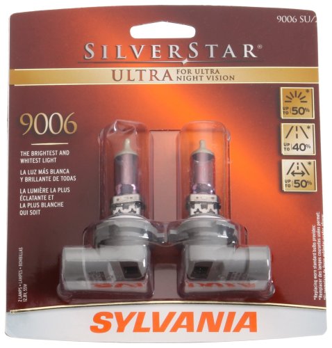 Sylvania 9006 SU SilverStar Ultra Halogen Headlight Bulb (Low Beam), (Pack of 2)
