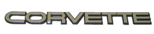 1984-1990 Corvette Rear Bumper Emblem Silver Finish