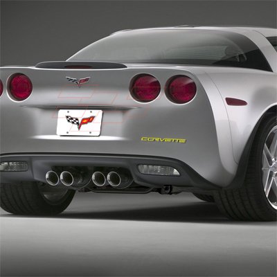 Corvette C6 Rear Bumper Letters Insert, Yellow