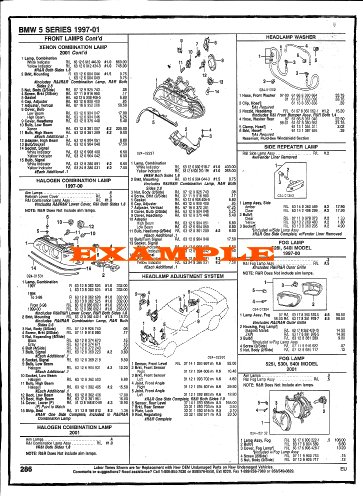 1984 - 1995 CHEVROLET CORVETTE PART NUMBERS, LABOR & PRICE ILLUSTRATED SHEETS