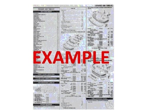 2005 - 2008 CHEVROLET CORVETTE/Z06 PART NUMBERS, LABOR & PRICE ILLUSTRATED SHEETS