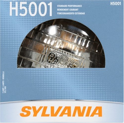 Sylvania H5001 Standard Round Halogen Headlight Bulb (50 Watt High Beam), (Pack of 1)
