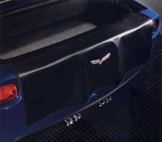 GM # 17802688 Rear Bumper Fascia Protector - Black with Corvette Crossed-Flag Logo