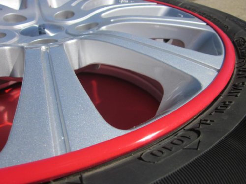 2011-2012 CHEVY CHEVROLET CORVETTE Rim Guards Red Alloy Armor Wheel Rim Curb Scratch Protection Strips 11 12