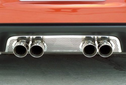 C6 Corvette Stainless Steel Perforated Exhaust Port Filler Panel for Coupe/convertible Without NPP Exhaust
