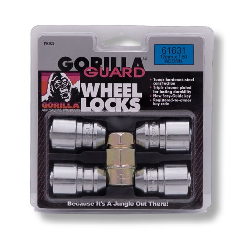 Gorilla Automotive 61631 Acorn Gorilla Guard Locks (12mm x 1.50 Thread Size) - Pack of 4