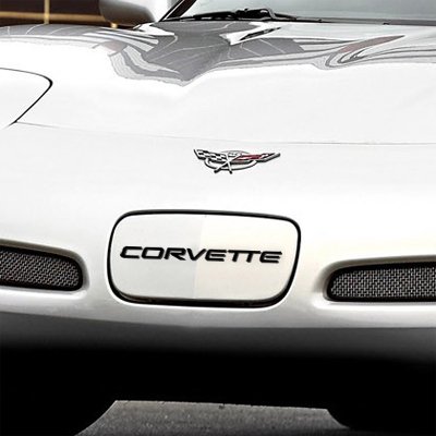 Corvette C5 Front Bumper Letters Insert, Black