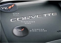 Corvette Accessories Unlimited C5 interior Dress-Up Kit Red/White/Black, Red/White, Silver