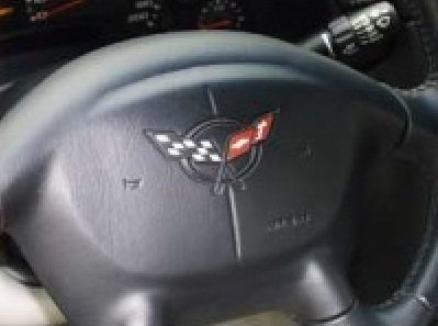 Corvette Accessories Unlimited C5 Corvette Steering Wheel Cross Flag Decal Red/White