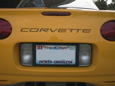 Rear Bumper Vinyl Inlay Decal - C5 Corvette 97-04 - (Color: Gloss Black)