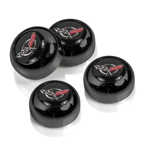 Chevrolet Corvette C5 License Plate Frame Black Screw Covers