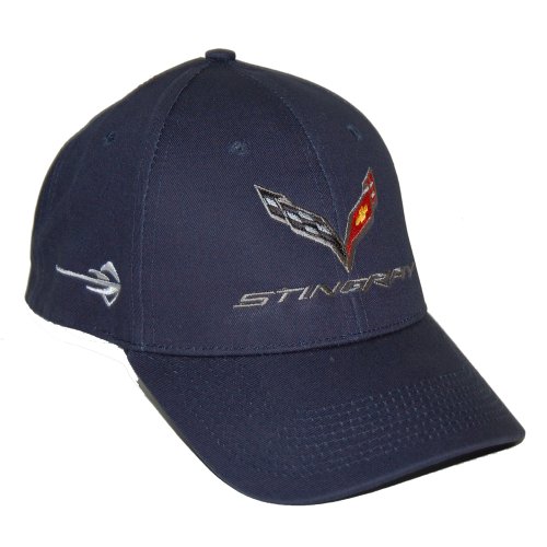 Corvette C7 Stingray Dark Blue Twill / Cotton Hat Cap - Embroidered Logo