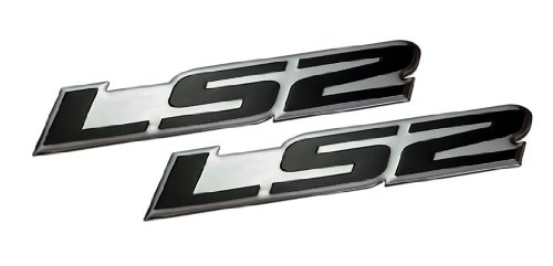 2 x (pair/set) LS2 Embossed BLACK on Highly Polished Silver Real Aluminum Auto Emblem Badge Nameplate for GM General Motors Performance Chevy Chevrolet CHEVY CORVETTE SSR 2005 2006 05 06 PICK UP HOLDEN SPECIAL VEHICLES Clubsport Senator Coup4 AWD Avalanche XUV AWD SV6000 Z E Series Maloo Coupe GTO Monaro VXR Clubsport R8 Grange VAUXHALL CTSV Pontiac GTO Chevrolet Trailblazer SS 2006 2007 2008 2009 06 07 08 09 Saab 9-7X Aero Cadillac CTS V Series
