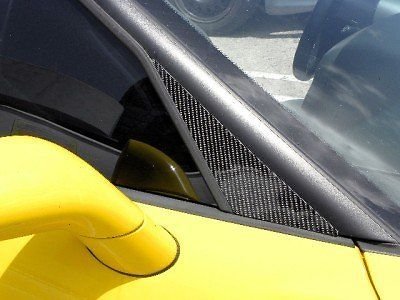 2005-2013 C6 Corvette Carbon Fiber A Pillar Covers; 2pc. for Driver & Passenger Side
