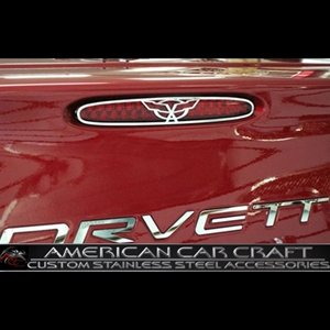 Corvette Third Brake Light with C5 Logo - Polished Stainless Steel : C5 & Z06