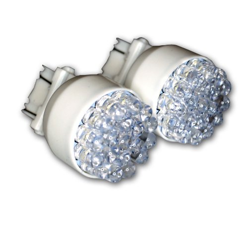 TuningPros LEDBL-3157-W19 Backup Reverse LED Light Bulbs 3157, 19 LED White 2-pc Set
