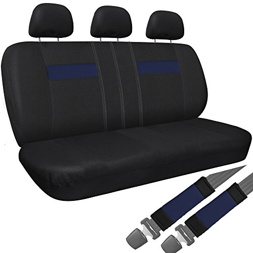 OxGord Cloth Mesh Bench Seat Covers Universal Fit for Car Truck SUV Van, Blue