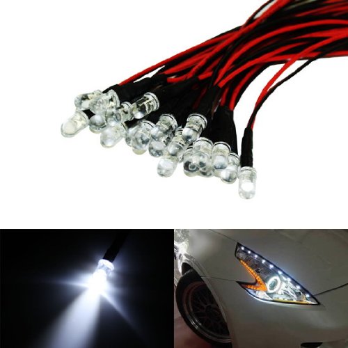 iJDMTOY (20) Xenon White 12V LED Emitter Lights For Headlights Daytime Running Lights Angel Eyes Fog Retrofit DIY use