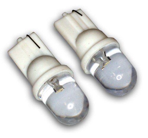TuningPros LEDLP-T10-W1 License Plate LED Light Bulbs T10 Wedge, 1 LED White 2-pc Set