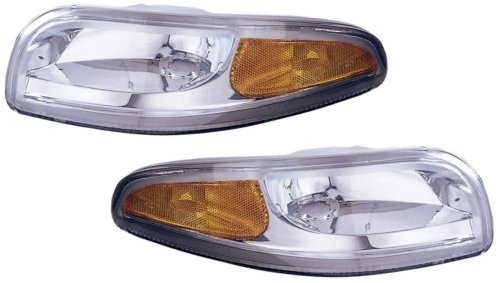 Chevy Corvette Replacement Turn Signal Light (Diamond Design, Chrome) - 1-Pair