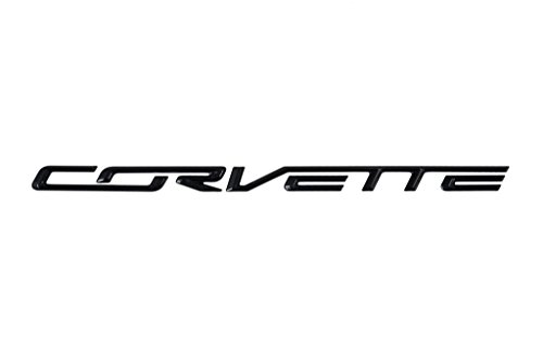2014 & 2015 C7 Corvette Carbon Flash Black Rear Trunk Bumper Letters Brand Name Emblem
