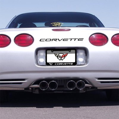 Corvette C5 Rear Bumper 1/16 inch Black Letters Insert