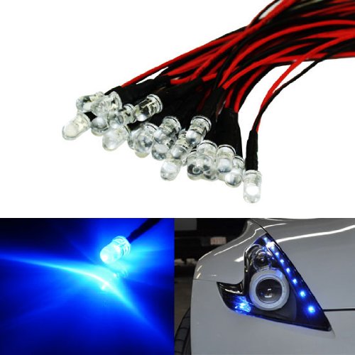iJDMTOY (20) Ultra Blue 12V LED Emitter Lights For Headlights Daytime Running Lights Angel Eyes Fog Retrofit DIY use