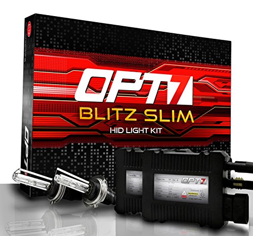 OPT7 Blitz Slim HID Conversion Kit - All Colors and Sizes - 9006 - 6000K Lightning Blue Xenon Light - 2 Year Warranty