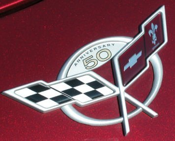 2003 Corvette C5 Z06 OEM GM Rear Decklid Bumper Emblem 50th Anniversary