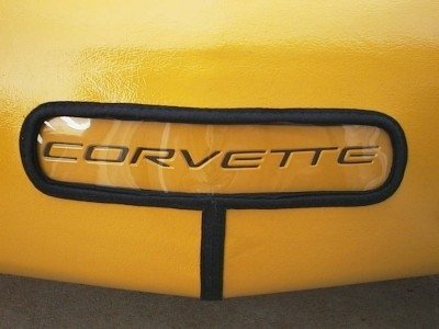 Front License Plate Lettering Inlay Decal - C5 Corvette 97-04 - (Color: Reflective Light Silver)