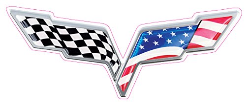 Corvette C6 American Flag Emblem Decal Corvette C6 American Flag Emblem Decal