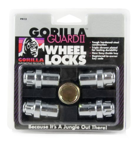 Gorilla Automotive 63631N Chrome Standard Mag Gorilla Guard II Wheel Locks - Set of 4 (12mm x 1.50 Thread Size)