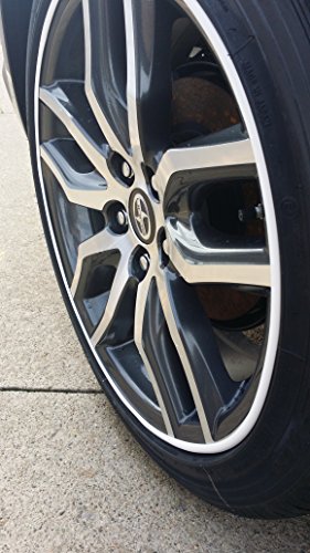 White Alloy Wheel Rim Protector Tire Guard Rubber Molding Trim Scratch Protection